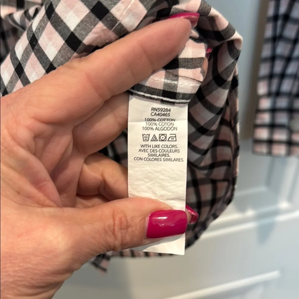 The Children's Place Black and Pink Button Down Shirt